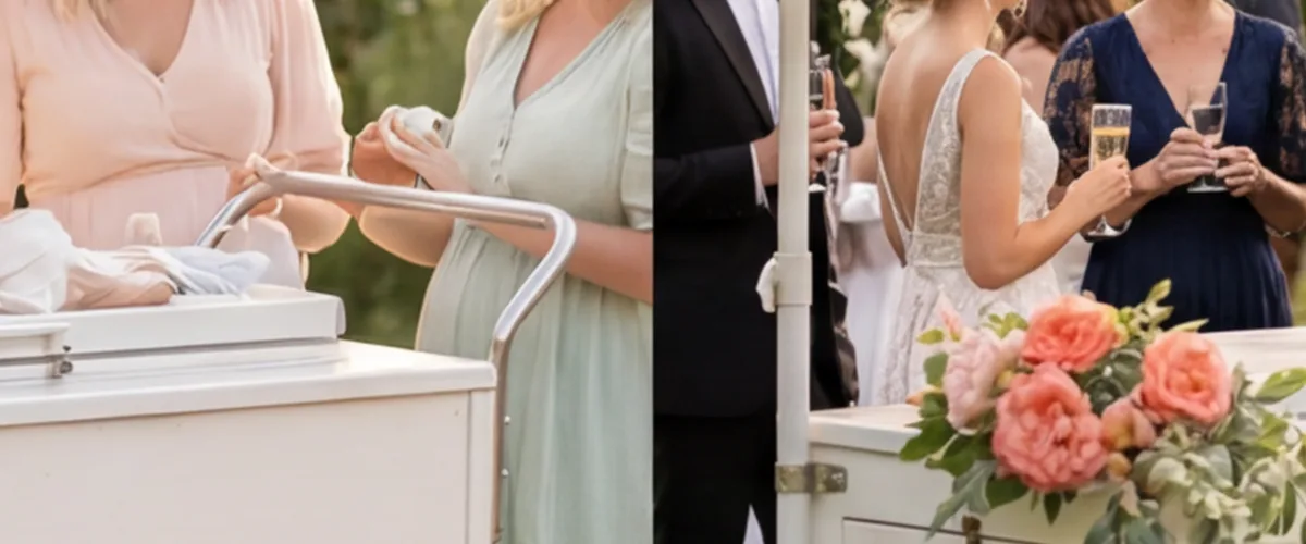 Baby Bird's Creamery at an elegant outdoor wedding
